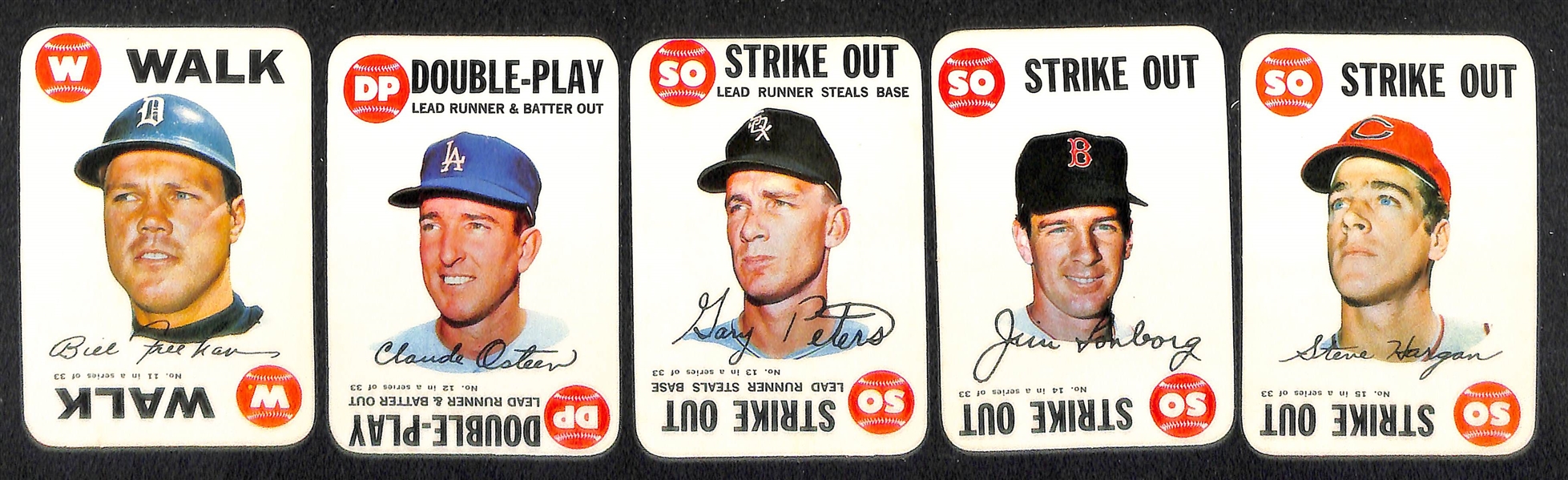 6 - 1968 Topps Game Card Complete Sets of 33 Cards w. Mantle in EX+ to Near Mint Condition